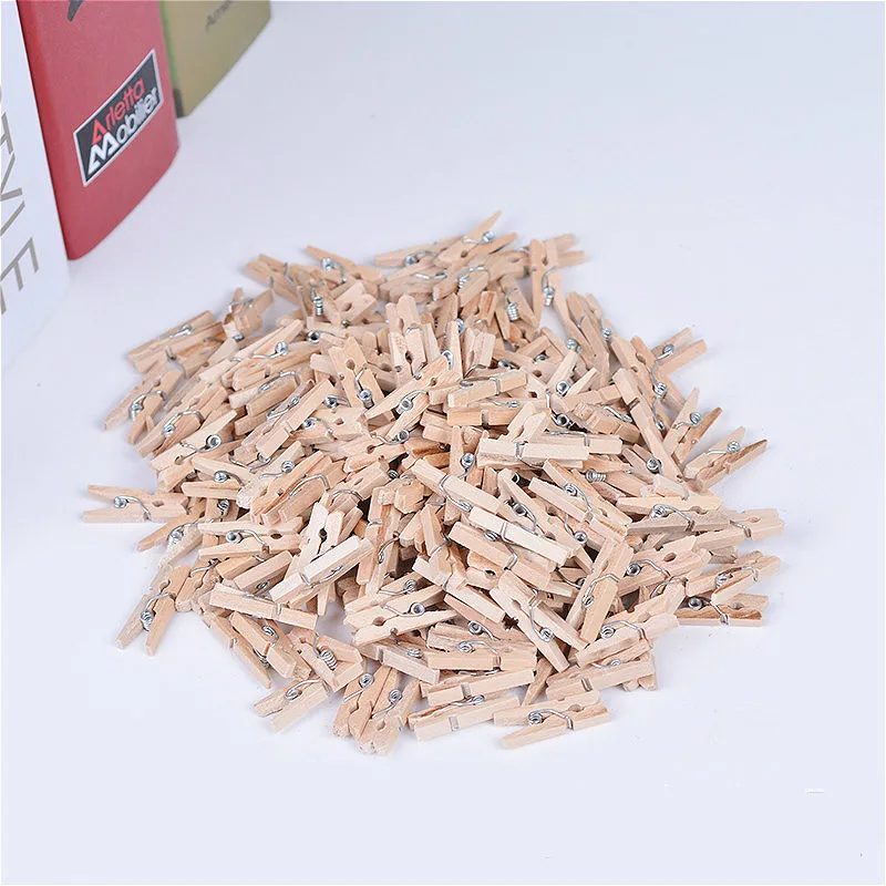 SUEF 50-100 шт 3,5 см бревенчатый цвет экологичный деревянный зажим DIY мини фото небольшой деревянный зажим для одежды прищепки@ 6