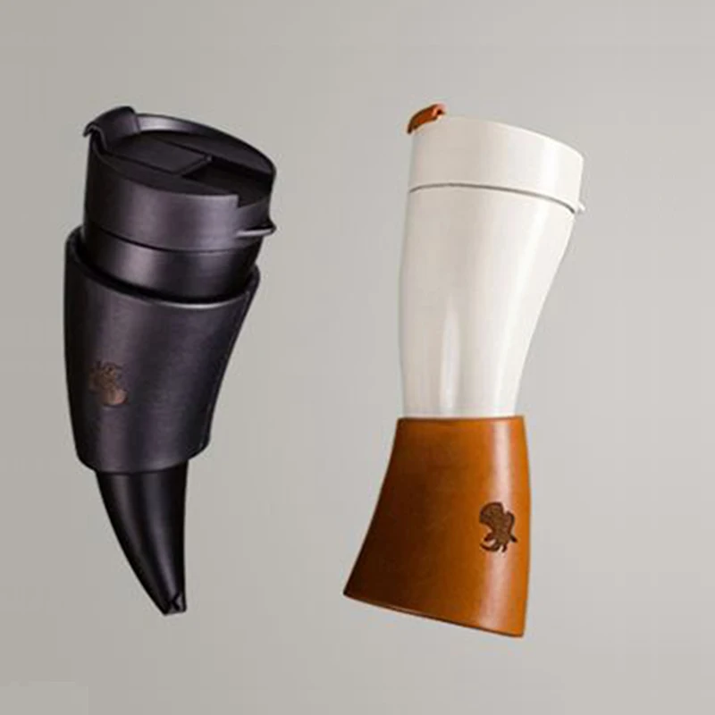 Термос кружка бутылка маленький креативный мультяшный рожок с животными