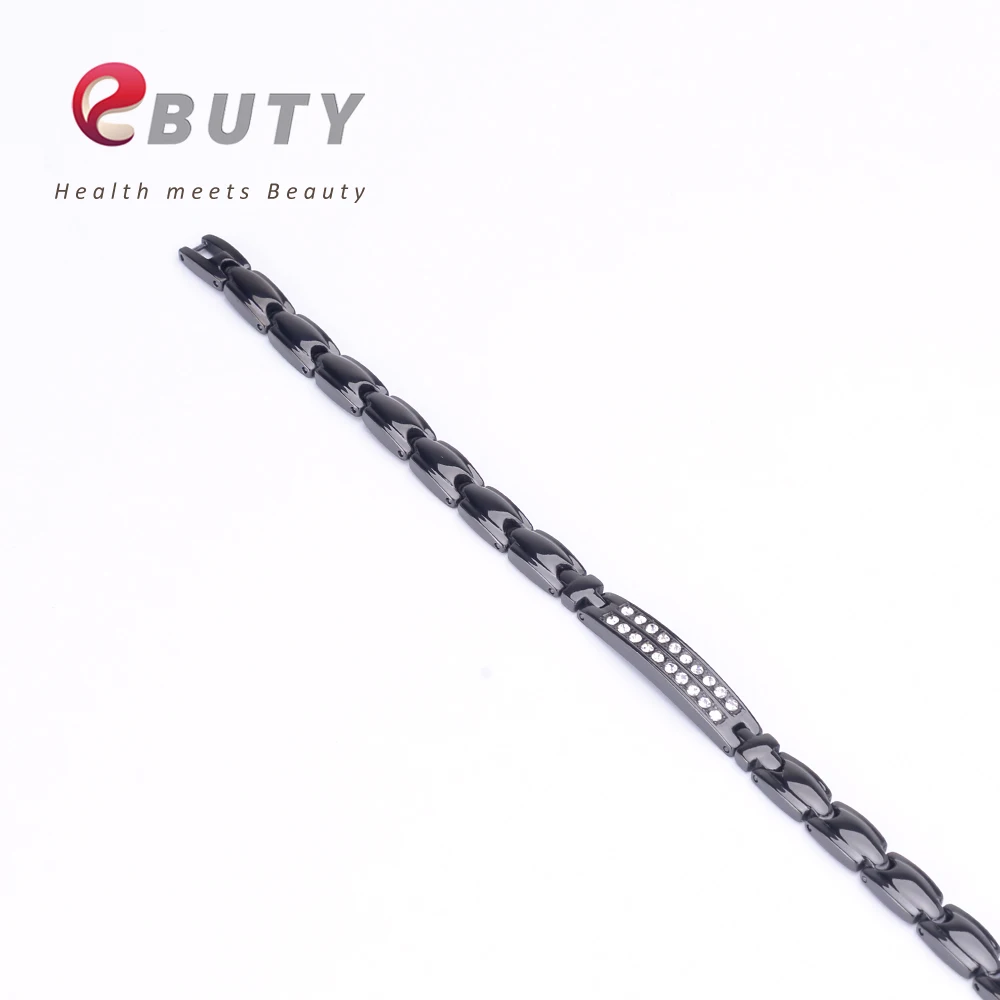 Браслет EBUTY из нержавеющей стали для женщин с кристаллами 4 в 1 Энергетический