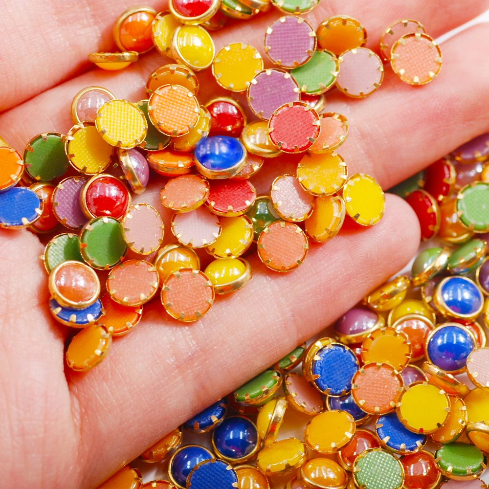 6 мм смешанные цвета металлическая аппликация керамические стразы полимерная