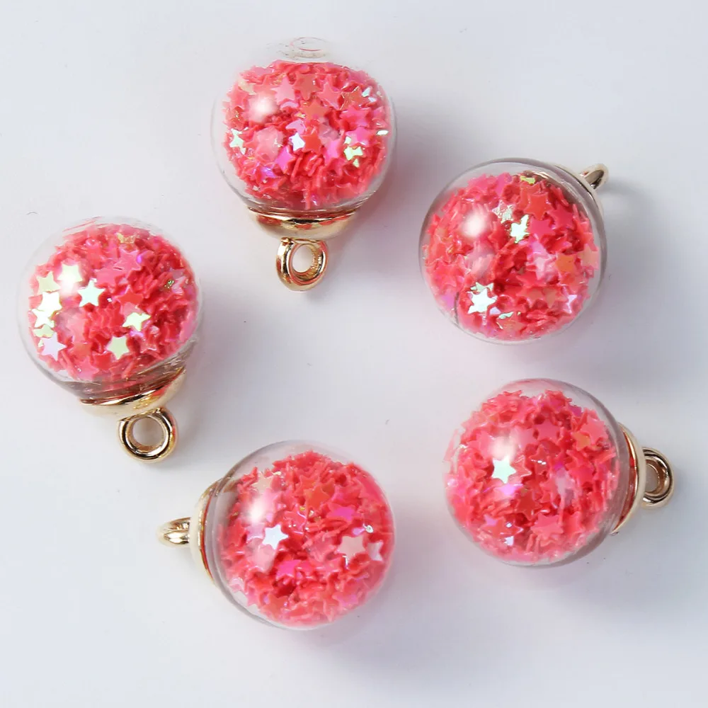 DoreenBeads DIY Подвеска стеклянные бусины подвеска бутылка Звезда Пентаграмма розовый