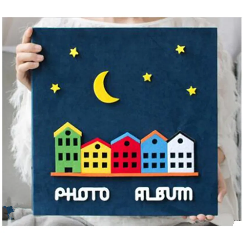 DIY клейкий Тип фотоальбом твердый Чехол 18 дюймов большой емкости семейный альбом