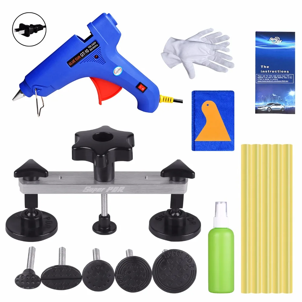 

GLCC автомобильный безболезненный набор для удаления вмятин мостовой Съемник клеевой стикер клеевой пистолет перчатки резиновая Лопата для ...