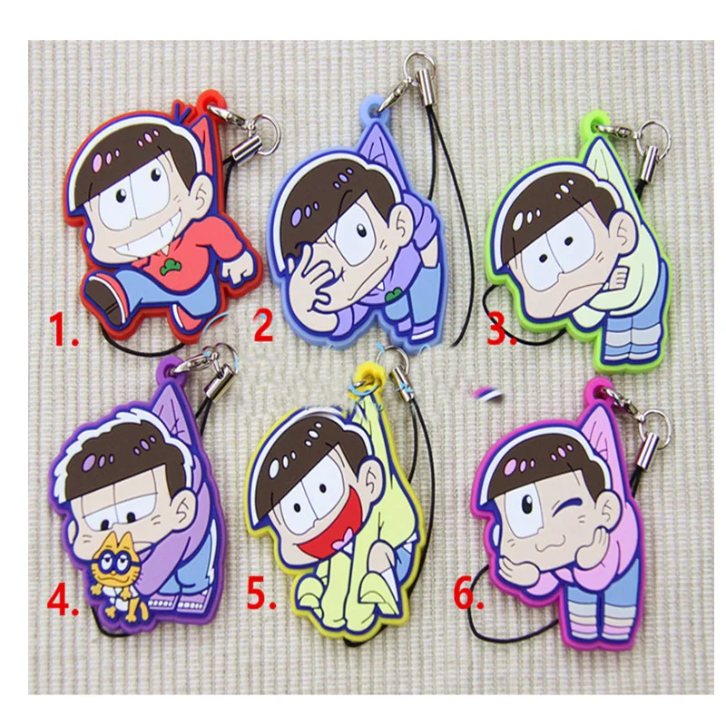 1 шт. Osomatsu san Mr osomatsu Karamatsu Ichimatsu De Llaveros ремешки для телефона Брелоки сумка