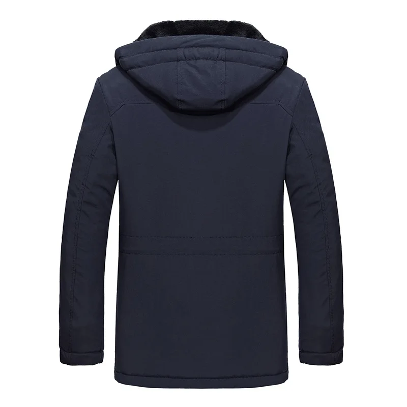 Мужская зимняя Флисовая теплая Толстая куртка размера плюс L ~ 4XL хлопковая мягкая
