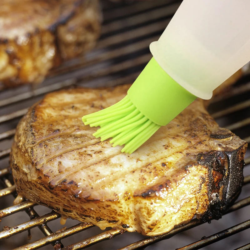 Landlife Grill Oil Bottle Brushes Heat Resisting Silicone BBQ Basting Brush Pastry Utensil | Дом и сад
