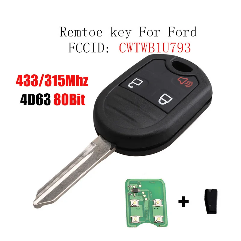 3 кнопки 315/433 Мгц дистанционный Автомобильный ключ для Ford Explorer Edge Побег Раптора