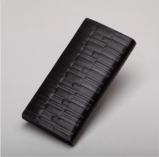 Мужской кошелек длинный клетчатый из натуральной кожи | Багаж и сумки