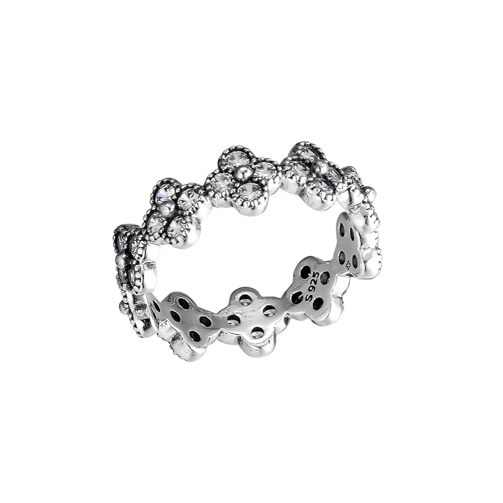 Oriental Blossom Rings 100% 925 Sterling Silver Jewelry with Clear CZ Free Shipping | Украшения и аксессуары