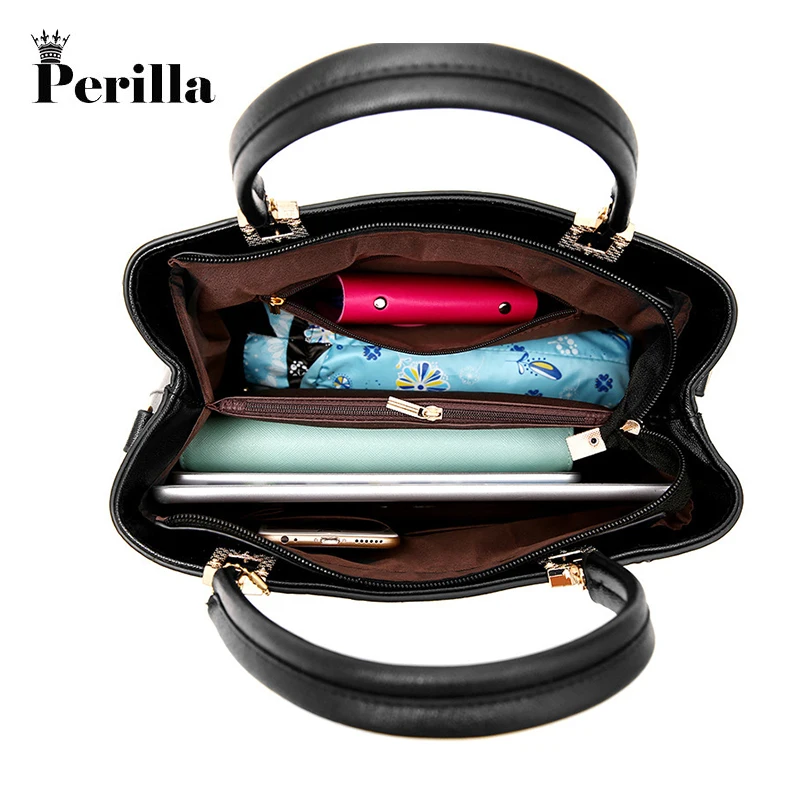 Perilla 2018 однотонная женская сумка тоут из искусственной кожи клатч женские сумки