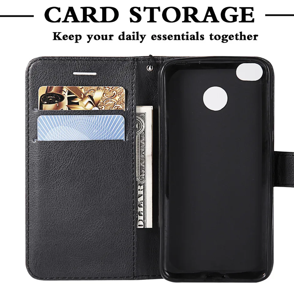 For Funda Xiaomi Redmi 4X Case Leather Wallet Phone Lxuruy Flip Cover Capa Coque | Мобильные телефоны и аксессуары