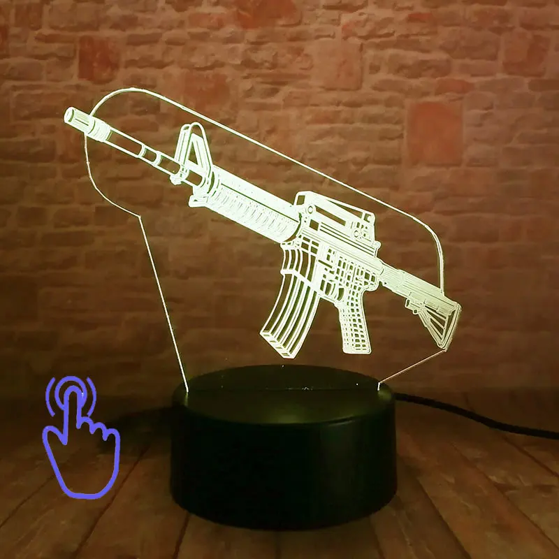 Touch Switch 13 Битва королевская игра PUBG фигурка 3D ночной Светильник СВЕТОДИОДНЫЙ 7 цветов меняющий светильник для сна figulas светильник игрушки - Цвет: Touch Switch 13