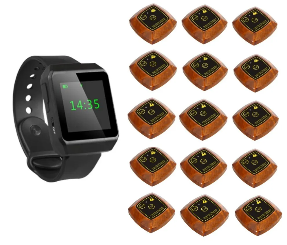 Система индивидуального вызова официантов пейджер для часов настольный звонок 15