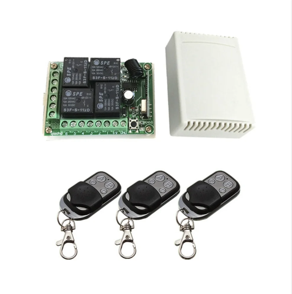 433 92 Универсальный Беспроводной дистанционного Управление переключатель DC12V 4CH