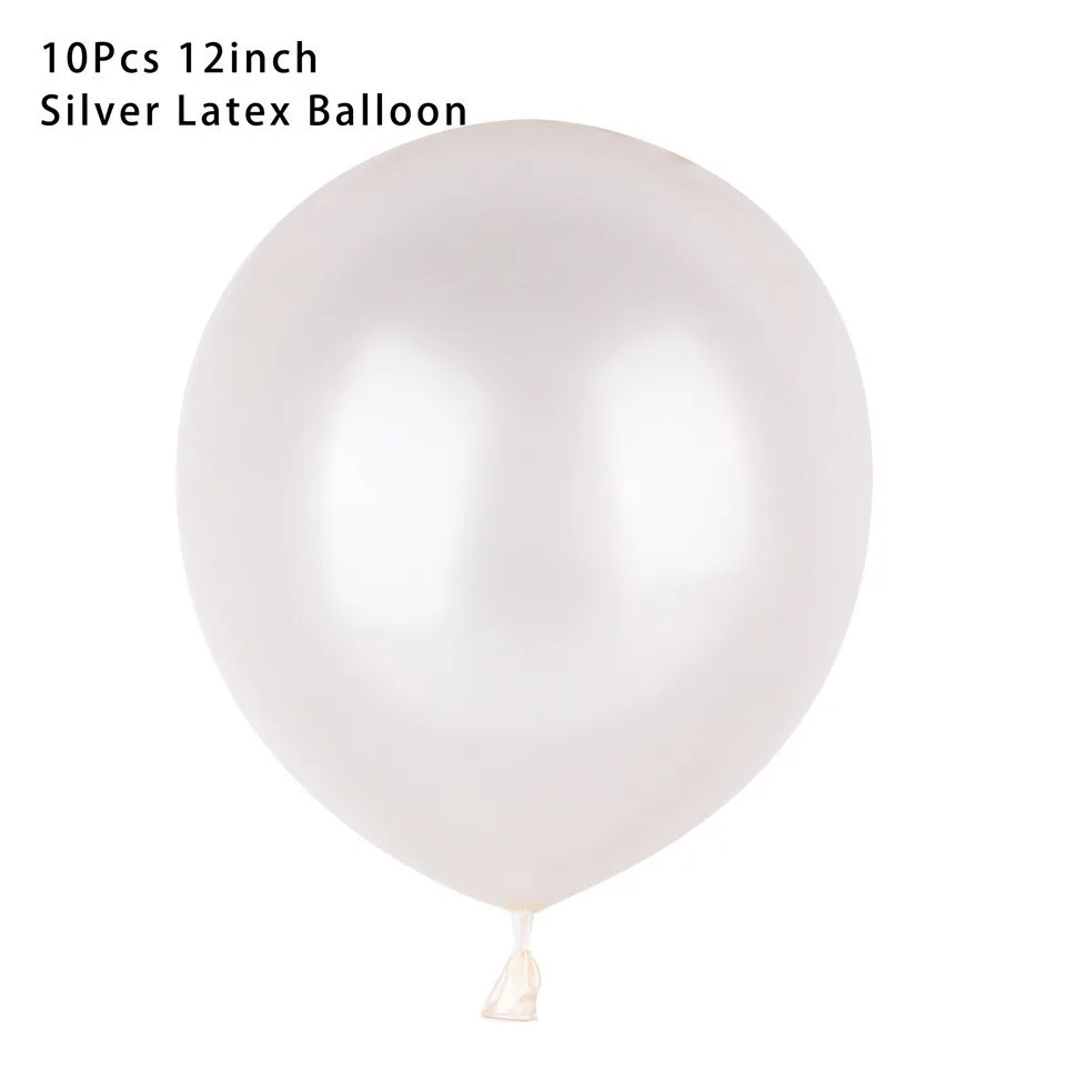 10pcs silver Космический набор, Вселенная Галактика, покрытые фольгой шары космонавты и ракеты, баннеры, воздушные шары на день рождения для мальчиков, детские игрушки, принадлежности для душа - Цвет: 10pcs silver