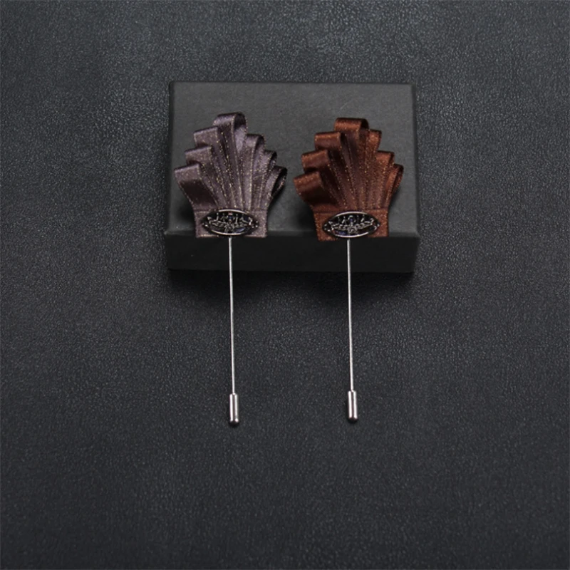 Длинная тканевая брошка-карандаш Мужская брошка-штифт с отворотом 12 цветов