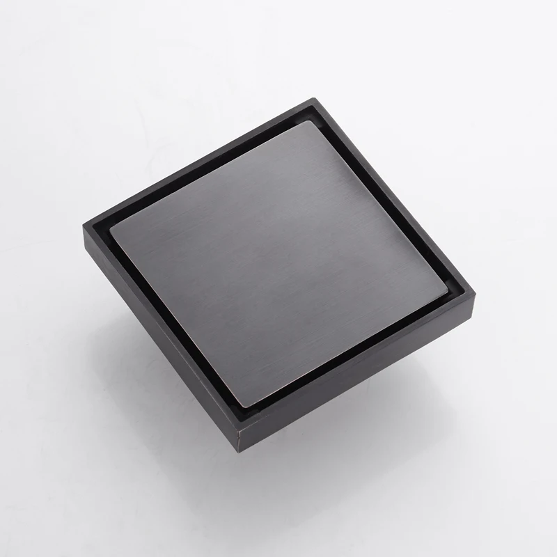 Сливная панель для ванной комнаты черная латунная сливная со скрытой плиткой