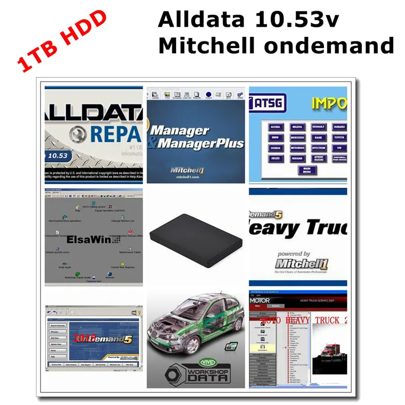 

Alldata ремонт автомобиля V10.53 все программное обеспечение данных mit // chell od 5 2015V Vivid рабочее программное обеспечение atsg usb жесткий диск 1 ТБ hdd