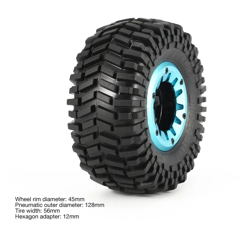 2 шт. 128 мм рок гусеничные колесные True beadlock Обода и шины для 1/10 Traxxas HSP ZD гоночный шина для радиоуправляемого автомобиля Модель Запчасти компонент