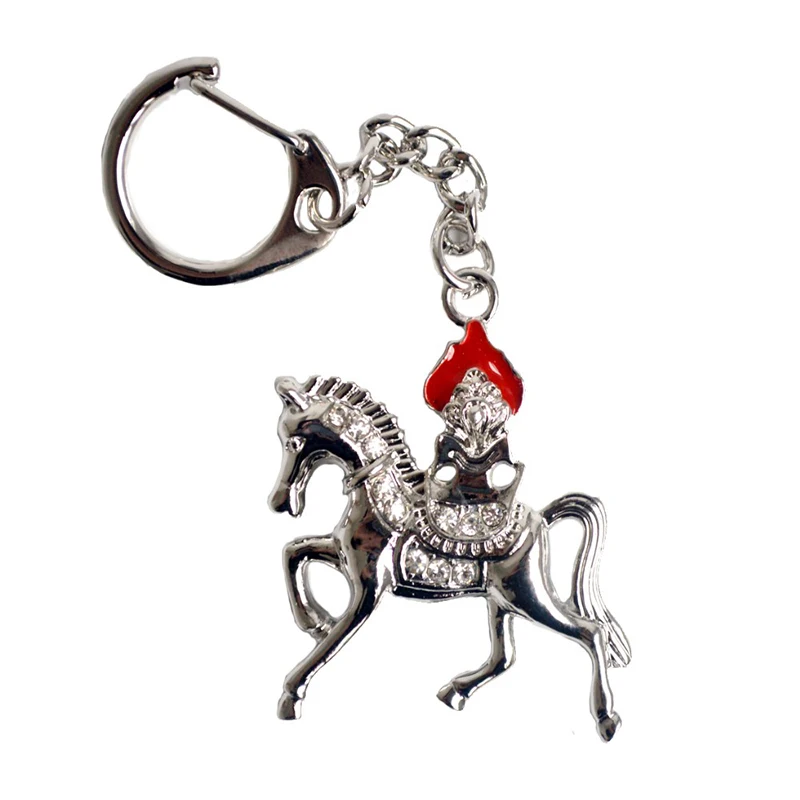 

2016 New Feng Shui Windhorse Keychain Alloy Silver Key Chains Fashion Gift W1646