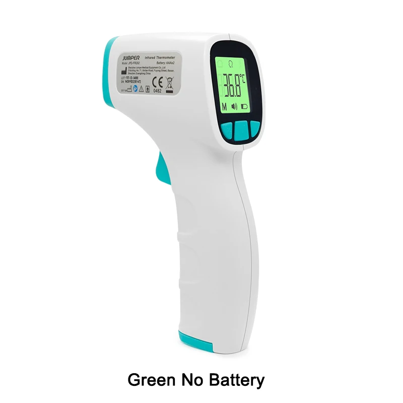 Green no battery Мультифункциональный цифровой термометр для детей и взрослых, инфракрасный термометр для лба и тела, бесконтактный прибор для измерения температуры - Цвет: Green no battery