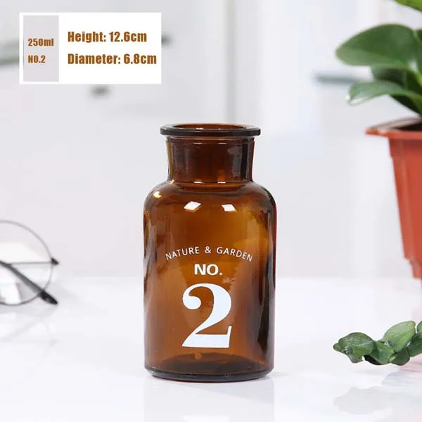 250ml number 2 Стеклянная ваза скандинавского дизайна, европейская декоративная Цветочная композиция для вазы, гидропонная Настольная Ваза для украшения цветов - Цвет: 250ml number 2