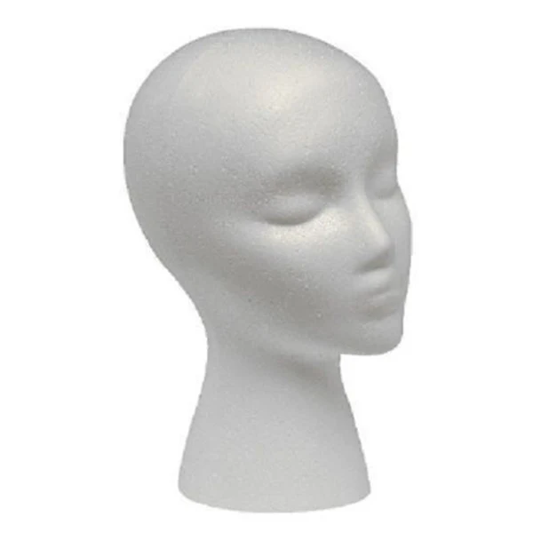 Styrofoam Foam Mannequin Wig Head Display Hat Cap Wig Holder White Foam Head