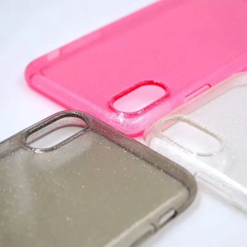 XINGGlitter tpu 3 цвета для iphone 7 мягкий чехол прозрачный X XS 6 6S 8 7Plus XR MAX | Мобильные