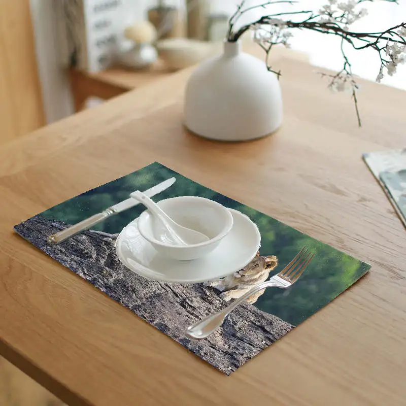 New Placemats African Animal Decoupage Family Kitchen Table Decoration Supplies Guardanapo | Дом и сад