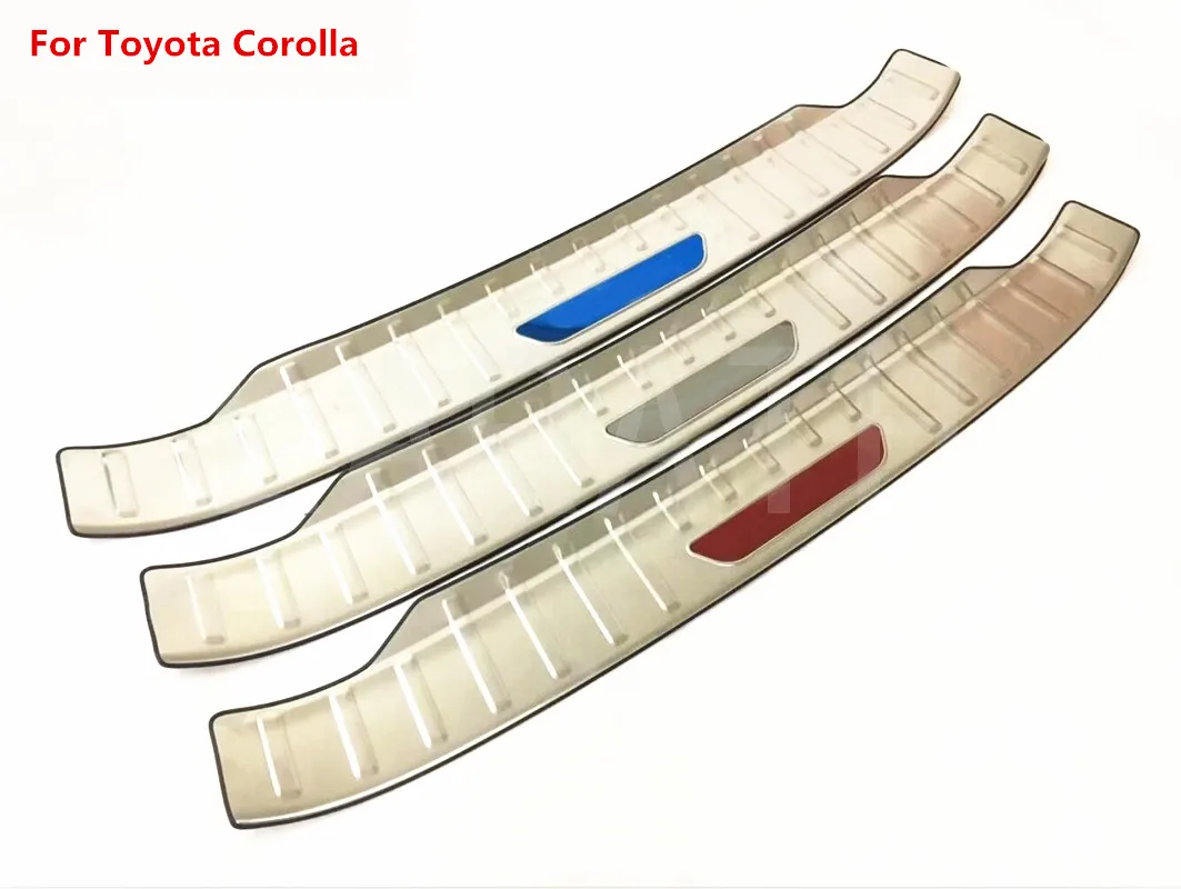 Для Toyota Corolla 2014 2015 2016 2017 из нержавеющей стали внешний задний багажник бампер
