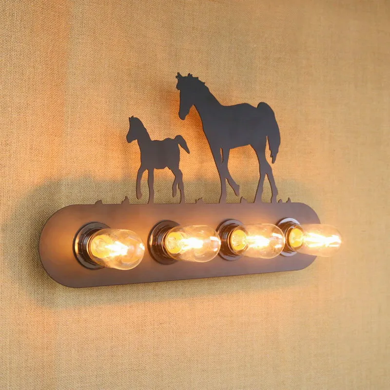 E27 Реплика дизайнер промышленный Стиль Письмо знак животного Настенный