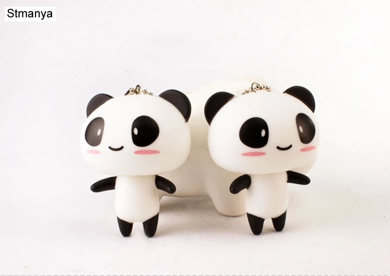 2 шт./лот панда автомобильный брелок для ключей с милой пандой на цепочке брелки