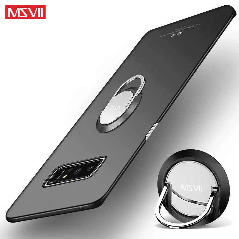 Для Samsung Galaxy Note 8 чехол MSVII кольцо на палец тонкий для металлический держатель