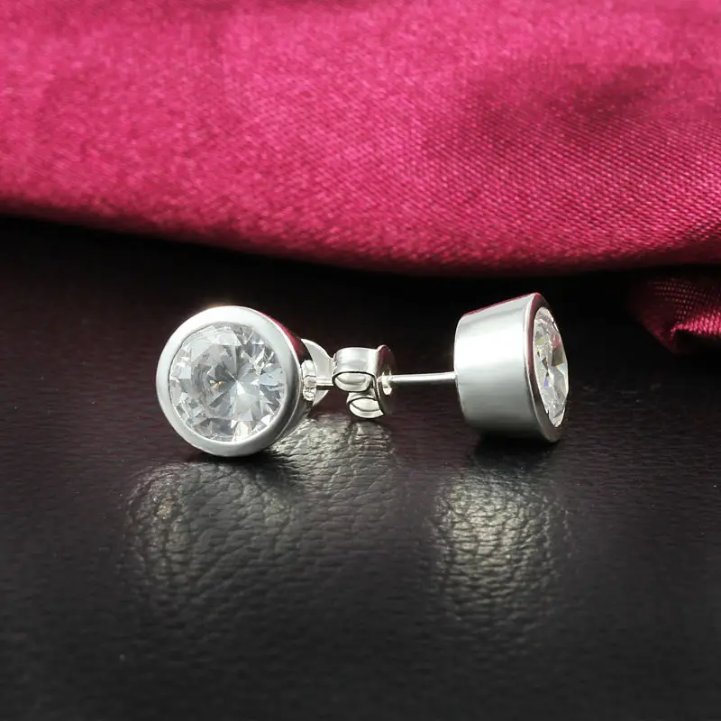 Свадебное ювелирное изделие серьги оптом большой блеск Циркон гвоздики для