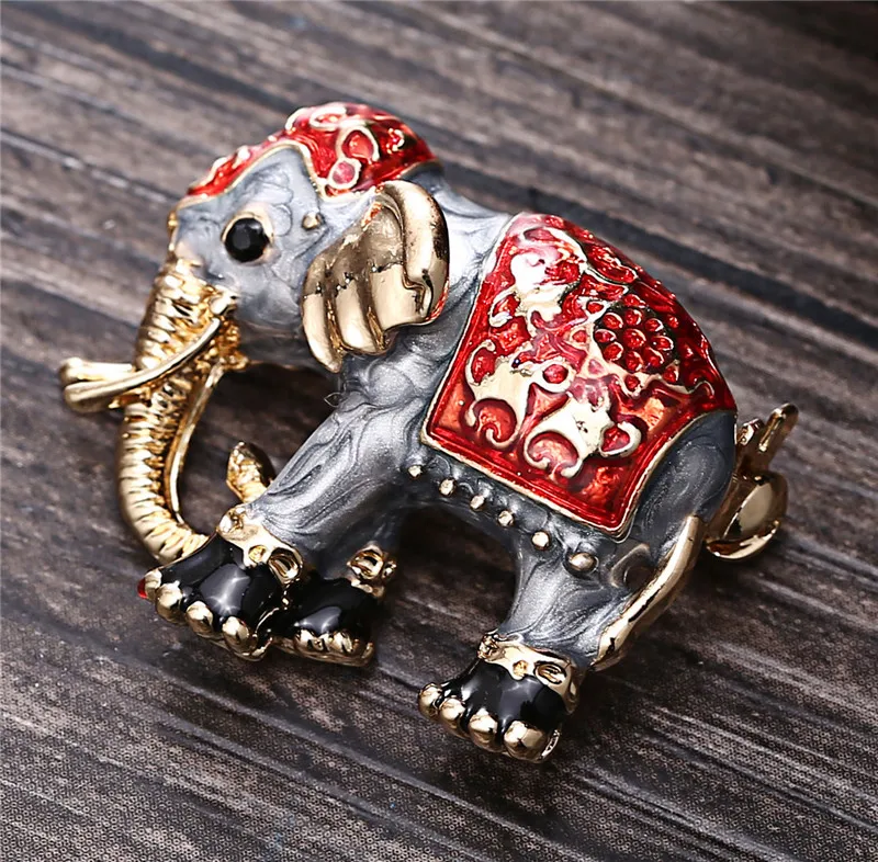 Модные Joyeria De Moda эмаль контактный слон брошь элегантный лацкан Для мужчин Broche Винтаж античный броши для Для женщин ювелирные изделия