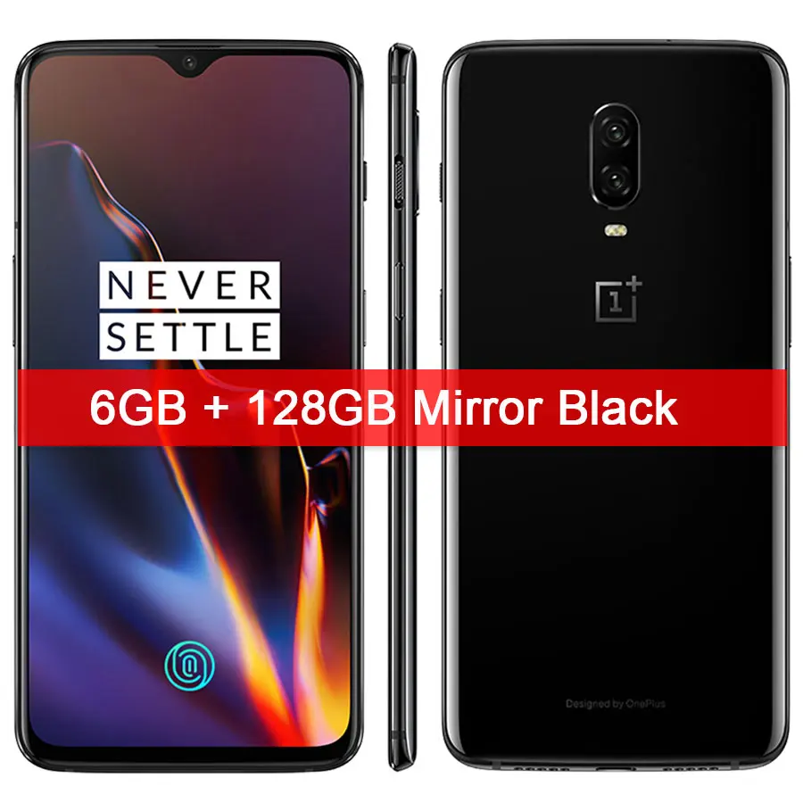 6G 128G Mirror Black Мобильный телефон Oneplus 6 T, 6 ГБ ОЗУ, 128 Гб ПЗУ, Восьмиядерный процессор Snapdragon 845, 6,41 дюйма, двойная камера 20 Мп+ 16 МП, разблокировка экрана - Цвет: 6G 128G Mirror Black