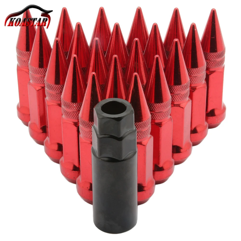 20 штук 1,5 стальные Нео хромированные колесные гайки с шипами M12 x 1,25 универсальные колесные болты и гайки шипованные колесные гайки