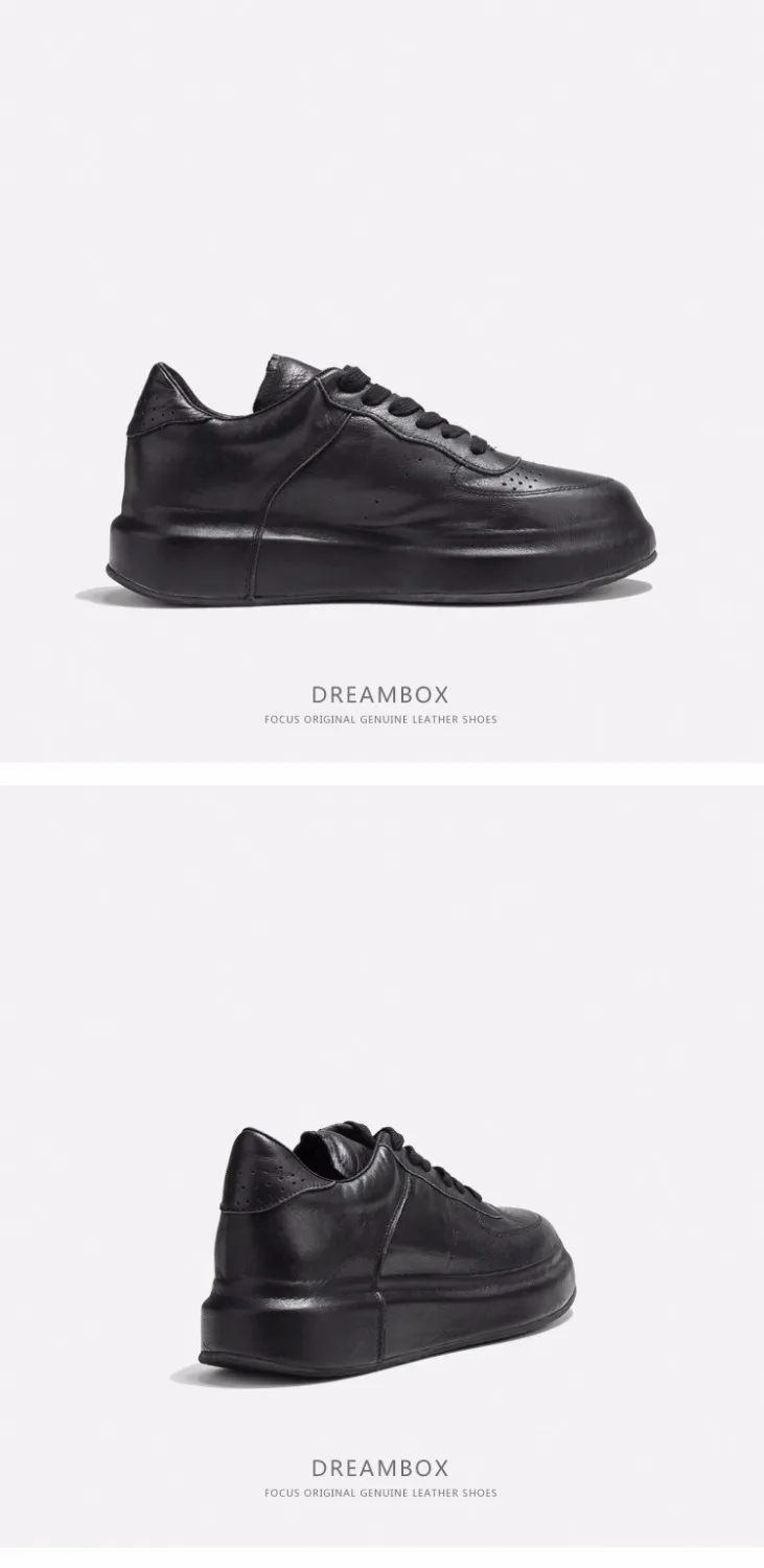 Кроссовки мужские chaussure homme бренд высокого качества все черные мужские кожаные