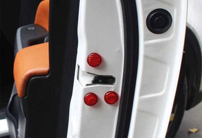 Luhuezu светоотражающий замок двери винтовая Защита Крышка для Suzuki Swift Vitara SX4 Jimny Alto автомобильные аксессуары