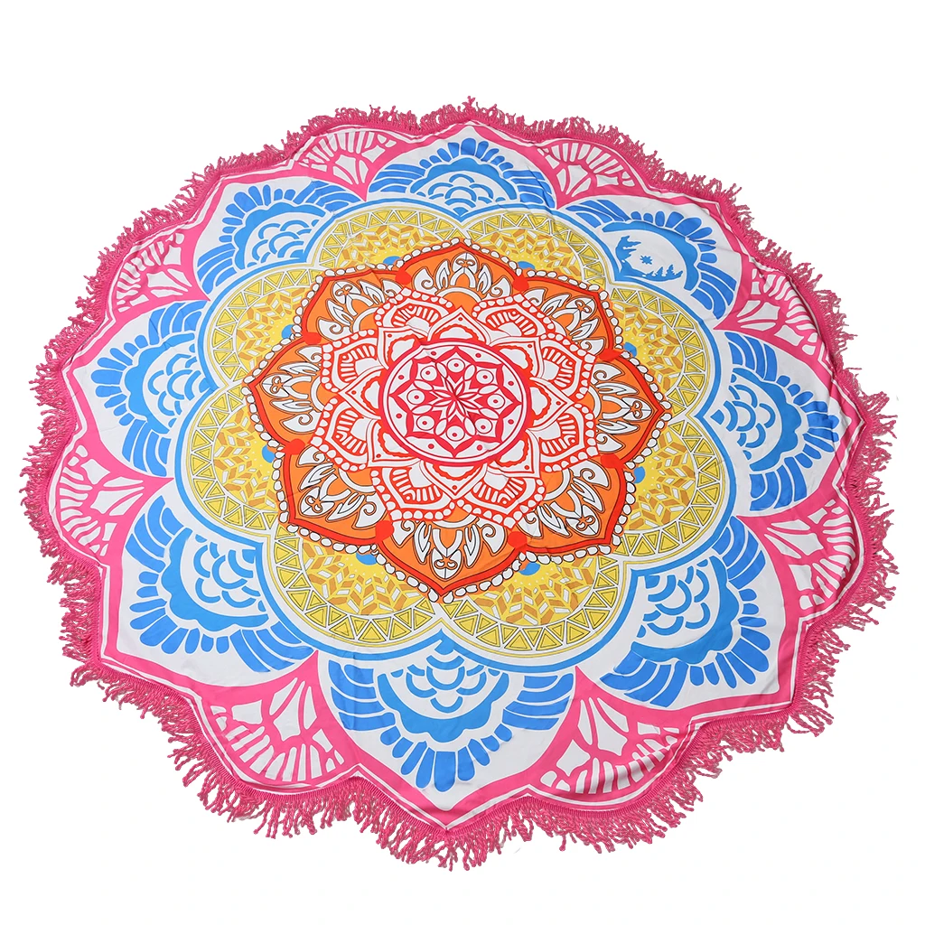 Пляжное полотенце с мандалой индийское яркое цветочное одеяло круглыми