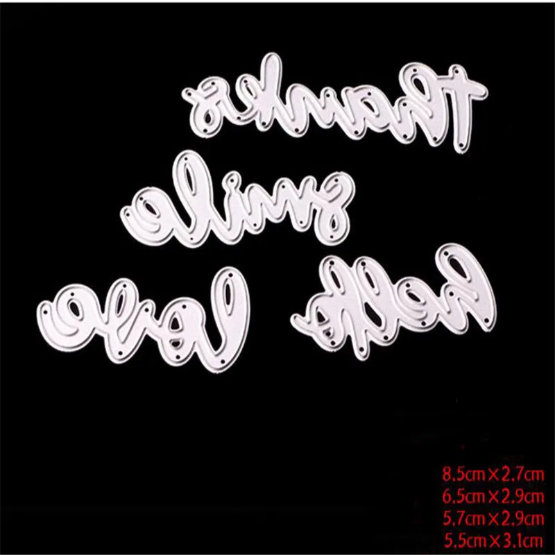 4 шт. металлические резные штампы Английский алфавит скрапбук бумага ремесло