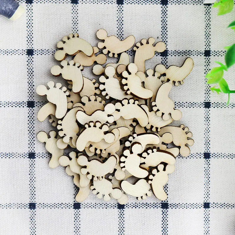 50 шт. DIY деревянные ноги в форме натурального дерева ломтики мини ремесло для детей ручной работы Скрапбукинг/дома украшение с фотографией