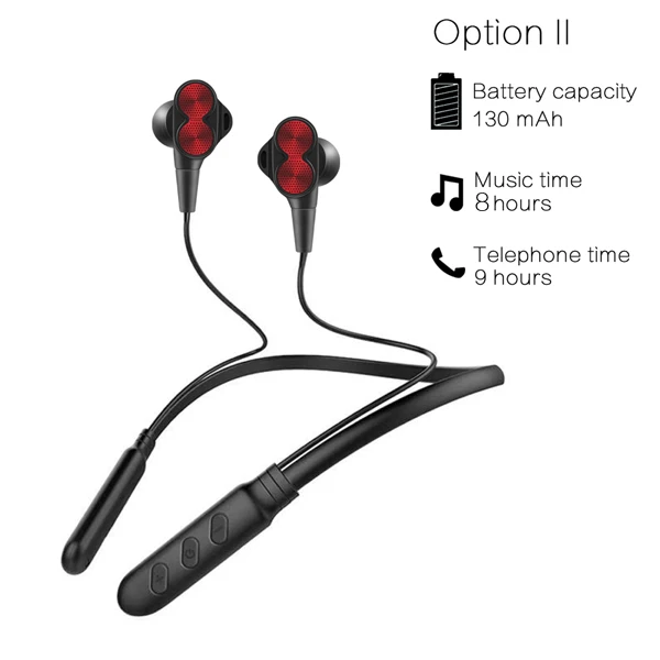 red 7H CBAOOO B800, беспроводные Bluetooth наушники, спортивные наушники, двойной привод, гарнитура, стерео бас, Bluetooth наушники с микрофоном для телефона - Цвет: red 7H