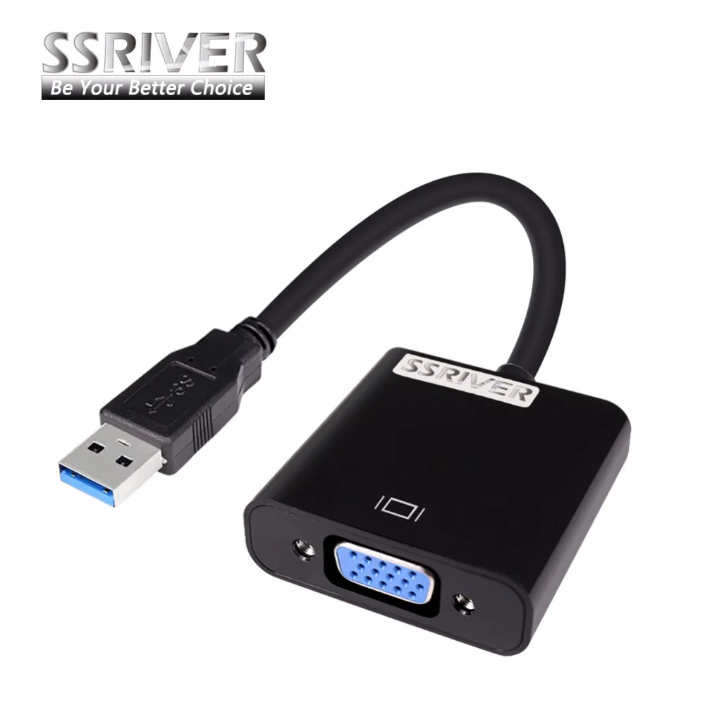 SSRIVER 3 0 USB мужчина к VGA Женский видео графический дисплей внешний кабель 1080x1920 HD