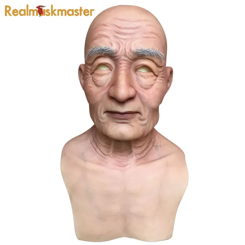 Realmaskmaster реалистичные Силиконовые Хэллоуин маска для вечеринки поставки искусственный Голубь из латекса взрослых старый человек полный лицо маски фетиш