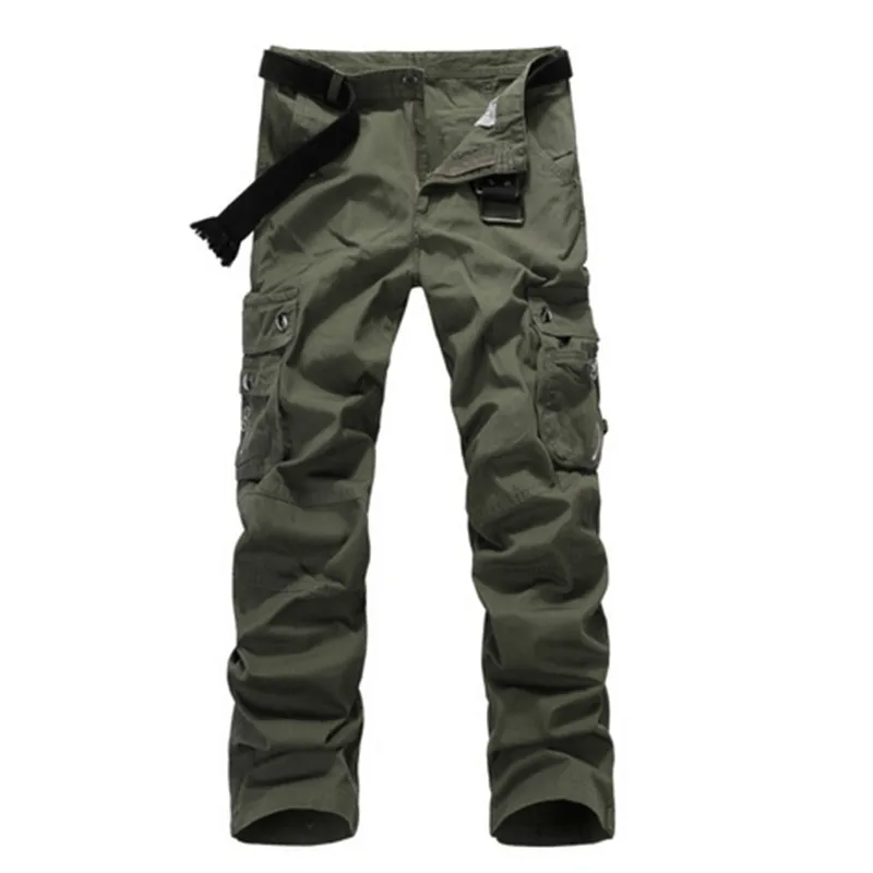 army green Новые модные Тактические длинные штаны Военные мужские камуфляжные походные Мужские штаны комбинезоны повседневные брюки 36 38 - Цвет: army green