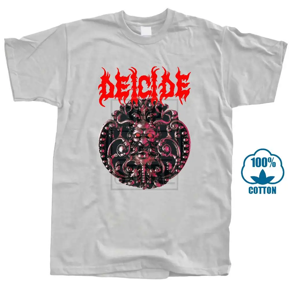 Серый Deicide 1990 логотип альбом Обложка футболка - Цвет: Серый