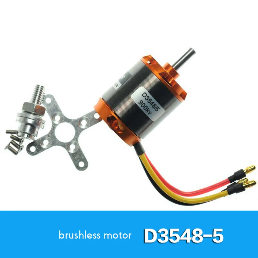 

1 Set D3548-5 Brushless Motor 900 KV Value 770W Max Current 42.5A High Speed Motor For Boats, Fixed Wing, Quadcopter Models