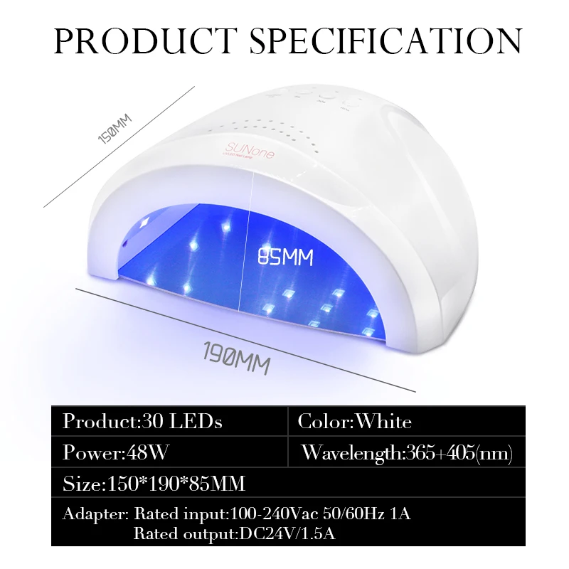 УФ лампа для сушки гель лака 48 Вт|Сушилки ногтей| |