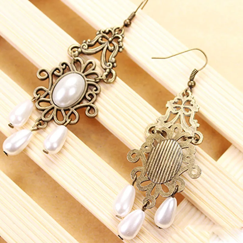 Женские длинные серьги подвески с искусственным жемчугом|tassel drops|earrings women longlong